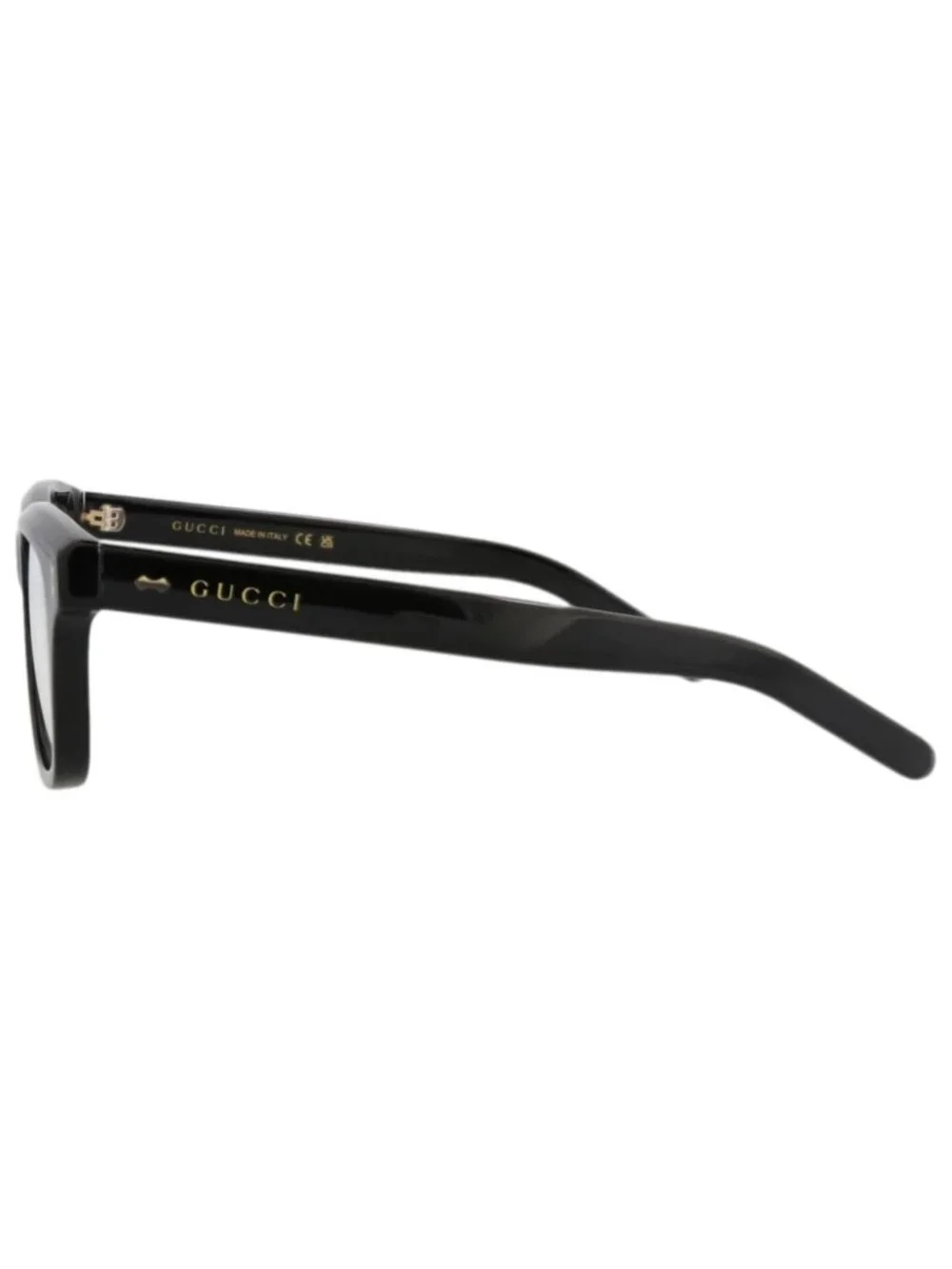 New Gucci Women's Eyeglasses Square Rectangle Recycled Acetate Frame Mens Black